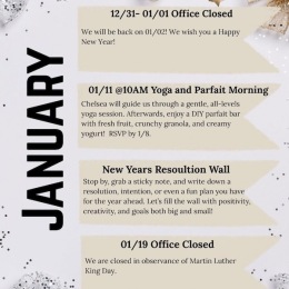 a graphic with a monthly schedule