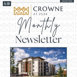 a graphic for a monthly newsletter